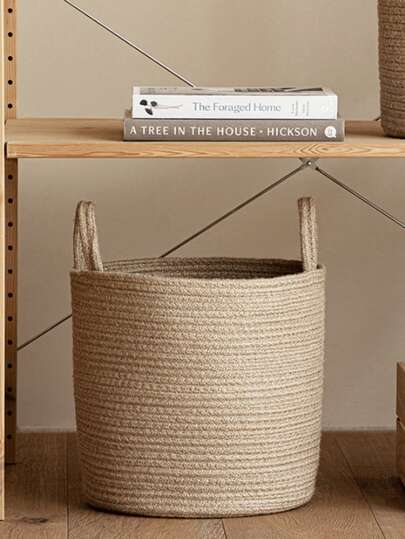 1 chiếc giỏ đựng đồ đa năng kiểu Bắc Âu, màu trơn, dùng để đựng đồ ăn nhẹ, đồ chơi, quần áo, phù hợp cho phòng khách, phòng ngủ, phòng tắm và nhiều nơi khác.