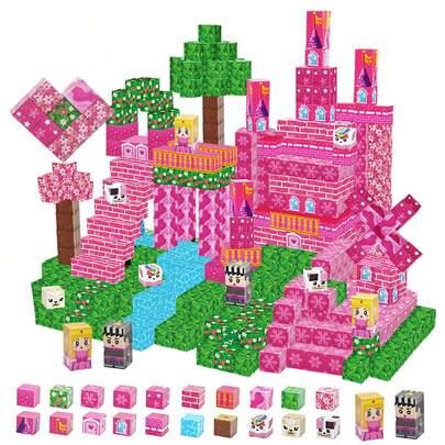 Magnetic Building Blocks, 3D Puzzle Bricks, Creative STEM Princess Castle Game, Suitable For Boys And Girls, Birthday Party And Christmas Gifts