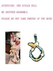 1 件珍珠熊吊饰手机挂绳，全新可爱手工腕带 DIY 配件 - 彩色 - 查看 12