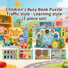 Libro interactivo ocupado para niños - Tarjetas flash sensoriales educativas, desarrollo de habilidades cognitivas, juguetes de aprendizaje preescolar, regalos navideños, ilustraciones coloridas, experiencia de aprendizaje atractiva, adecuado para libros ocupados de niños pequeños - Libros para entretener - Ver 19