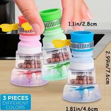 3pcs TATUKIKO Faucet Water Filter Extender With 360° Adjustable Shower Head & Removable Filter Cartridges - Brushed Nickel Finish, Single Hole Installation For Kitchen Sink & Bathroom Faucet, No Electricity Required, Improves Water Quality & Reduces Plastic Bottle Waste, Shower Water Filter, Contemporary Design, Durable Construction, Household Essentials - Mixed-color - View 4