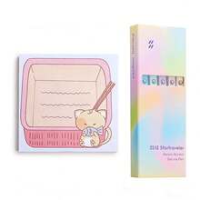 Bút bi bấm nút kiểu retro màu đen ombre, trung tính, dành cho học sinh và văn phòng, kèm theo sổ ghi nhớ hình mèo dễ thương. - Nhiều màu - Xem 1