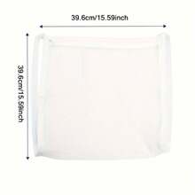 1-Piece Elastic Zippered Drying Bag - Durable Polyester Rectangular Design, Suitable For Standard Dryers, Anti-Deformation And Shape-Retaining, Laundry Net Bag For Shoes And Clothes, Elastic Strap To Protect The Mesh Structure, Laundry Bag - White - View 5