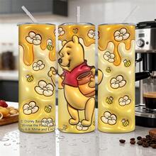 Disney 1个直筒真空保温瓶，印有小熊维尼图案，不锈钢材质，带吸管，容量600毫升，带防伪码的包装盒。 - 溫妮 - 查看 5
