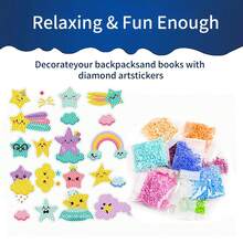 19片装钻石画卡通星星和笑脸DIY贴纸 - 套裝 - 查看 3