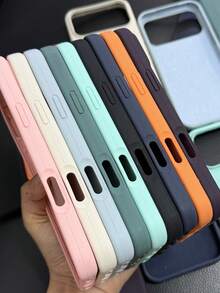 VRNOEI Luxury Matte Silicone Magnetic Phone Case Compatible With IPhone 15 14 13 12 11 16 17 Pro Max 17 Air, Solid Color & Printed Magnetic Phone Case, Matte Anti-Drop Soft Back Cover - Dark Blue - View 4