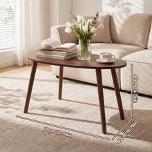 Senmeo 1Pc Creative Shaped Side Table, Anti-Tip Sturdy Leg End Table With Rounded Corners For Living Room/Bedroom/Apartment - 胡桃色 - 查看 10