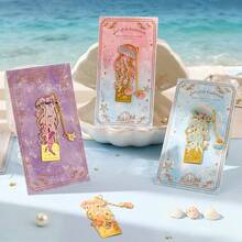 1pc Vintage Hollowed Out Jellyfish Metal Bookmark Exquisite Marine Animals Bookmarks With Chain Reading Book Clip Gift For Book Club Readers Friends Teachers Students - Jellyfish - View 4