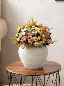 这款侘寂风格的落地花瓶非常适合摆放干花。其复古的设计巧妙融合了现代中式美学和陶土般的质感，使其成为客厅的理想装饰品。它也同样适合用来展示鲜花插花。 - 彩色 - 查看 4