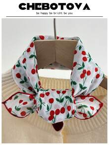 1pc Women Spring/Summer New Soft Silk Feeling Bohemian Small Square Scarf, Skin-Friendly, Versatile Floral Print Neckerchief, Headband For Dress - Multicolor - View 47