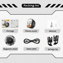 MeMO CX14 2026 New Magnetic Back Clip Dual-Use One-Size-Fits-All Phone Cooler, Equipped With Rechargeable Battery | RGB LED Semiconductor Heat Sink, Suitable For Mobile Phone Games And Live Streaming - Mobile Phone Cooler - Black - View 11