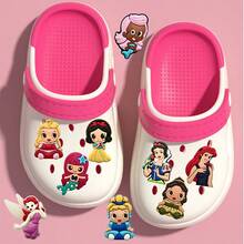 10pcs Princess Series Shoe Accessories, Princess Series Shoe Flowers, Mermaid Shoe Flowers, Shoe Flowers, Shoe Flowers, Yvonne Shoe Buckles, Anna Shoe Flowers, Belle Shoe Buckles, Shoe Flowers, Rapunzel Shoe Buckles, Jasmine Shoe Flowers, Flat Shoe Flowers, Aurora Shoe Flowers, Exquisite Princess Shoe Flowers, Princess Party Gifts, Decorative Shoe Eyelets, Personalized Shoe Flowers, Delicate Textured Personalized Shoe Buckles, Shoe Rack, Storage Saver, Commencement, Graduation Ceremony, Congrats Grad, Graduation Party - Multicolor - View 4