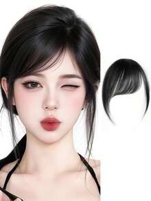 Natural Straight Synthetic Wigs Side Bangs High Temperature Fiber Women Clip-In Side-Swept Bangs Suitable For Women's Daily Wear And Gatherings - Side-swept Bangs In Multiple Colors - View 12