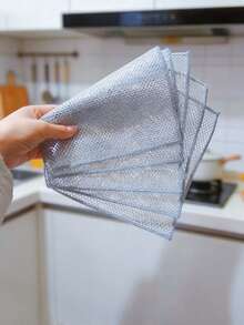 50 piezas/paquete Paños de limpieza de microfibra reutilizables, 20 piezas/10 piezas/5 piezas, de doble cara, adecuados para la limpieza de la cocina durante todo el año - Cuadrado - Ver 2