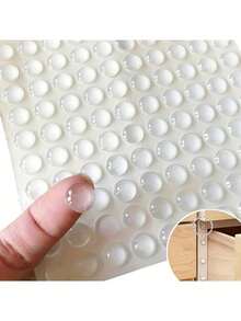 100/200 piezas Almohadillas amortiguadoras transparentes y duraderas de alta calidad para puertas de gabinete, Almohadillas de cojín transparentes premium, Almohadillas suaves autoadhesivas adecuadas para puertas de gabinete, cajones, superficies de vidrio, marcos de fotos y muebles pequeños - A - Ver 13