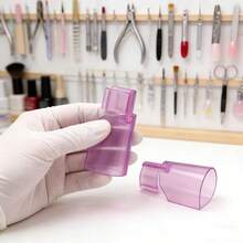 10pcs Nail Polish Protector Sleeves, Purple Nail Protection Covers, Nail Polish Shields, Nail Oil Protection Clips, Nail Polish Applicator Finger Separators Manicure Tools, Durable And Lightweight Nail Care Tools, Transparent Design For Nail Polish Application And Removal - Multicolor - View 7