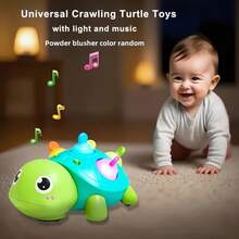 0-12 Months Baby Crawling Turtle Toy - Musical Lighting Interactive Toy, Early Development Crawling Toy With Button, Soothing Sound Suitable For Tummy Time, Newborn Baby Gift For Boys And Girls - Multicolor - View 7