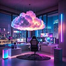 Đèn chiếu LED 3D hình đám mây sấm sét - Cấp nguồn USB, có thể điều chỉnh độ sáng, điều khiển từ xa, có thể gắn tường, không cần pin, bao gồm nguồn sáng, chất liệu ABS, không dây, ánh sáng nhiều màu, thích hợp cho phòng chơi game, nhà để xe, câu lạc bộ, tiệc tùng, với nhịp điệu âm nhạc và hiệu ứng sấm sét. - Đám mây sét 3D - Xem 5