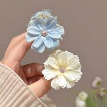 3个小花朵发夹，后脑勺半扎发夹 - 彩色 - 查看 12