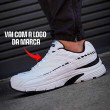 Men's Initiator Sneakers, Robust, Stylish, Soft, Platform, Casual, Running, Gym, Workouts, Sports - 白色/黑色 - 查看 5