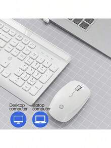 Ultra-Thin Wireless Keyboard And Mouse Set, Quiet, Power-Saving, Portable, Suitable For Office, Home, Laptop, And Desktop Computers - View 1