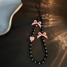 Dây đeo điện thoại đính hạt INS Sweet & Cool chính hãng, dây đeo máy ảnh tự làm kèm charm. - Nhiều màu - Xem 2
