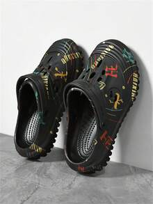 Men's New Summer Slippers Casual Sports Soft Bottom Beach Sandals - Black - View 2