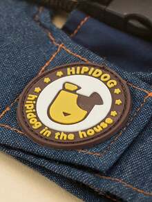 1 件套牛仔背帶套裝,帶簡約郵票和高檔裝飾,適用於貓狗,適合春夏季節 - 藍色 - 查看 6