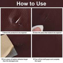 10*200厘米/3.94*78.74英寸自粘PU皮革修补片，高粘性，适用于沙发、汽车座椅和床头板 - A - 查看 3