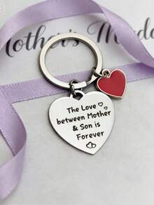 锌合金钥匙扣，儿子送给妈妈的生日/母亲节礼物，休闲、可爱、优雅的母亲节礼物 - 銀色 - 查看 8