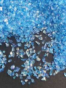 20-50g Colorful AB Transparent Colored Decorative Glass Crushed Stones, Asymmetrical Shape DIY Decoration Materials - Multicolor - View 5