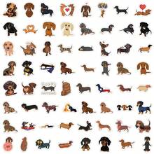 60pcs Dachshund Stickers, Waterproof Vinyl Stickers For Water Bottle Laptop Phone Skateboard Bike Luggage Guitar Decor - Multicolor - View 5