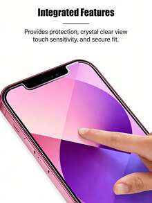 Tempered Phone Screen Protector 4pcs Ultra-Clear Tempered Glass Screen Protector, High Definition High Hardness Material Anti-Scratch Anti-Drop, Waterproof Anti-Fingerprint, Easy Installation, Suitable For IPhone 17 Pro Max/17 Pro/17 Air/17/16e/16 Pro Max/16 Pro/16 Plus/16/15 Pro Max/15 Pro/15 Plus/15/14/13/12 And Other Models, Essential For Daily Office And Home Use Phone Screen Protection, Anti-Shock Anti-Drop Anti-Scratch Mother's Day Gift - Clear - View 5