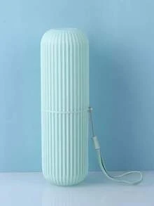 防尘防水牙刷架，便携式浴室收纳盒，适合学生宿舍和旅行 - 彩色 - 查看 11