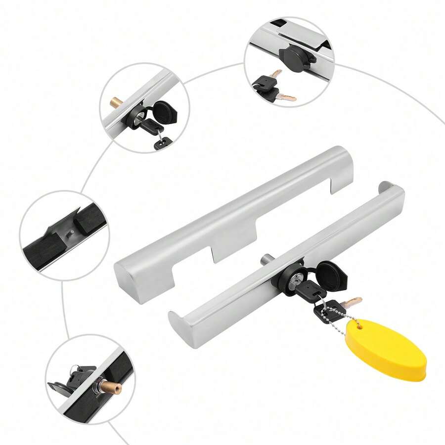 SENDERPICK Outboard Motor Lock Modern Outboard Engine Lock Outboard Locks Silver - Silver - View 1