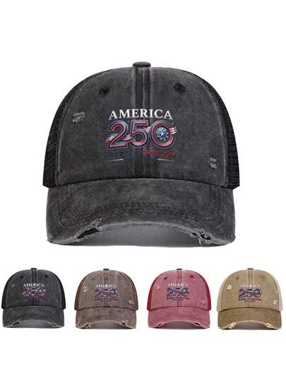 1pc Men's Baseball Cap Men's 250th Anniversary Of The United States 1776-2026Patriotic Baseball Cap,The 250th Anniversary Of The Founding Of The United States On July 4th Casual Dad Hat Unisex Outdoor Baseball Cap,Breathable Design Suitable For Daily Wear For Everyone ﻿