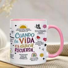 1pc 11oz Spanish Bible Verse Coffee Mug With Inspirational Christian Prayer Quotes - Colorful Spanish Scripture Cup, Dishwasher  Ceramic Tea Cup For Women, Men, Grandma, Grandpa - Ideal Birthday/Christmas Gift For Home, Church, Or Daily Use - Reusable Faith-Based Kitchenware With Spanish Bible Verse Printing, Pray Quote Design, And Durable Ceramic Construction For Hot Beverages. Cups With Bows, Anniversary Gift For Him, Tazas Para Café Bonitas, Cup Set, Cups Christmas, Coffee Mugs Large, Coffee Cups Reusable, Mugs For Couple, Coffee Cups For Men, Mugs Coffee Set, Termo De Agua, Travel Essential, Termo Para Café Caliente, Coffee Mugs Women, Coffee Cups - C - 查看 4