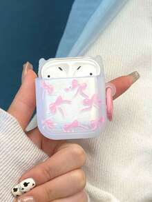 蝴蝶结粉色丝带蝴蝶结TPU无线蓝牙保护壳，兼容苹果1/2代、新款3代、Pro、Pro 2/4代耳机 - 彩色 - 查看 8