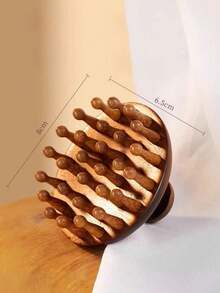 1 chiếc lược răng thưa bằng gỗ đàn hương tự nhiên thủ công, lược massage bằng gỗ đàn hương, bàn chải massage cao cấp, giúp tăng độ bóng và mượt cho tóc, phù hợp cho cả nam và nữ, dụng cụ chăm sóc tóc. - màu nâu - Xem 6