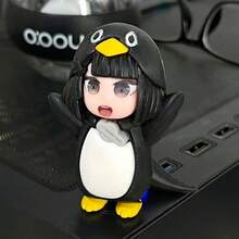 1个可爱卡通企鹅摆件模型装饰品，桌面客厅摆件，汽车装饰品 - 彩色 - 查看 6