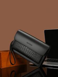 gorchis New Crocodile Embossed Men's Clutch Bag, Password Lock Anti-Theft Handbag, Multi-Card Slots Large Capacity Business Casual Versatile PU Leather Clutch Bag ,Fathers Day Gift - Black - View 13