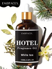 EMBRACEX. 100毫升奢华酒店香氛，酒店白茶精油，植物精油，节日礼品，大容量，配有滴管，可用于扩香器、香薰机、加湿器、礼品、蜡烛制作、藤编扩香器、香氛精油、车载扩香器、空气清新剂 - Hotel White Tea - 查看 2