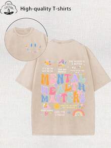 Women'S Retro Printed T-Shirt - Made From 230G Thick, Featuring A Retro Street Style With A Crew Neck And Short Sleeves. It'S Machine Washable And Ideal For Casual Wear In Spring And Summer, Offering A Unique Loose Fitvacation Outfits Women 10JN - Màu be - Xem 1