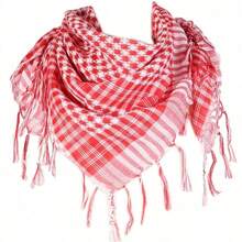 1 chiếc khăn quàng cổ in họa tiết Alpha, khăn vuông kiểu Ả Rập, khăn choàng sa mạc Dubai, khăn quàng cổ họa tiết răng cưa hai mặt. - Nhiều màu - Xem 3