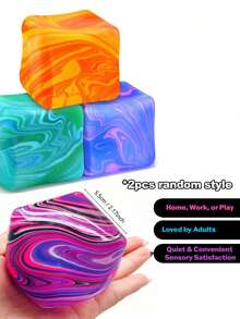 1pc New Nee-Doh Rotating Ice Cube Stress Relief Ice Cube Candy - Birthday Gift - Christmas Gift - Perfect Gift - Collection Display - Hobby Collector - Squeeze - Multicolor - View 11