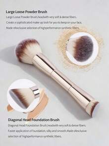 7/13/20支装专业铝管化妆刷套装，包含1个配件盒和纸盒收纳盒，内含可伸缩粉底刷、双头散粉刷、腮红刷、高光刷、修容刷、眼影刷、晕染刷、遮瑕刷和混合刷。刷毛柔软，便携易用，是旅行的理想之选。也是送给女性和女孩的绝佳礼物。这款化妆刷套装包含多种化妆工具，是一套完整的化妆套装和礼品套装。 - 金色 - 查看 5