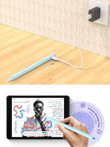 90mAh 容量触控笔，具备防误触和倾斜感应功能，兼容 iPad 10（10.9 英寸）、Air 4/5/6/M4、A16 11（2025）、Air 11 英寸和 13 英寸（M3/M2）、Pro 11 英寸/12.9 英寸 - 浅蓝色 - 淺藍色 - 查看 7