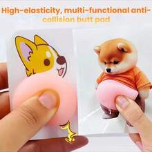 1张3D狗狗肚皮贴纸，狗狗屁股贴纸，趣味装饰贴纸，适用于手机、冰箱、车门，宠物派对礼物，手机壳装饰，车门保护贴，柯基屁股手机壳贴纸，柔软屁股贴纸，趣味派对小礼物，节日派对礼物，手机壳装饰，情人节礼物，派对小礼物，小礼品 - 彩色 - 查看 1