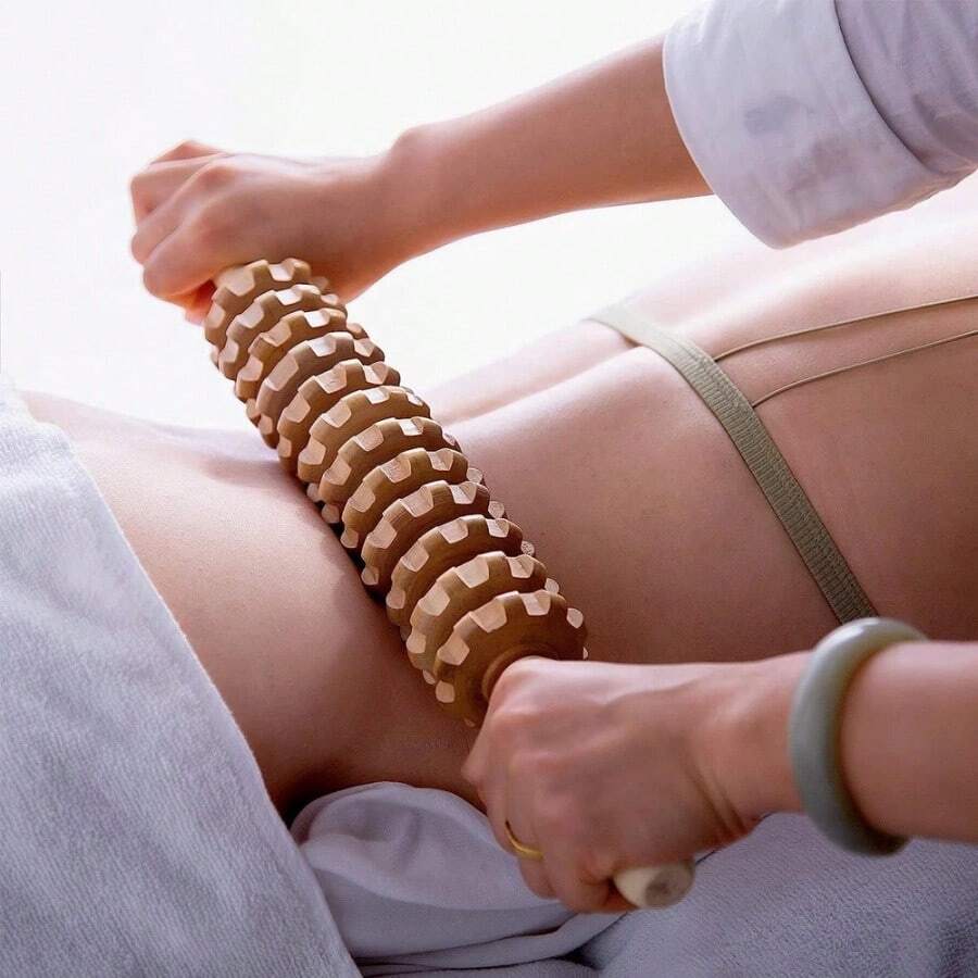 Rolo de Massagem de Madeira para Terapia, Rolo de Massagem para Modelagem Corporal e Drenagem Linfática, Bastão de Massagem de Ponto de Gatilho - Multicolorido - Visão 1