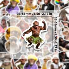 50PCS Funny Gorilla & Monkey Stickers For Adults, Primate Decals For Water Bottles, Laptops, Phone Cases, Skateboards, Journals, Cool Ape Themed Decor For DIY Crafts, Party Favors, Gift For Animal Lovers, Waterproof Vinyl Sticker Pack For Personalizing Daily Items - Multicolor - View 6